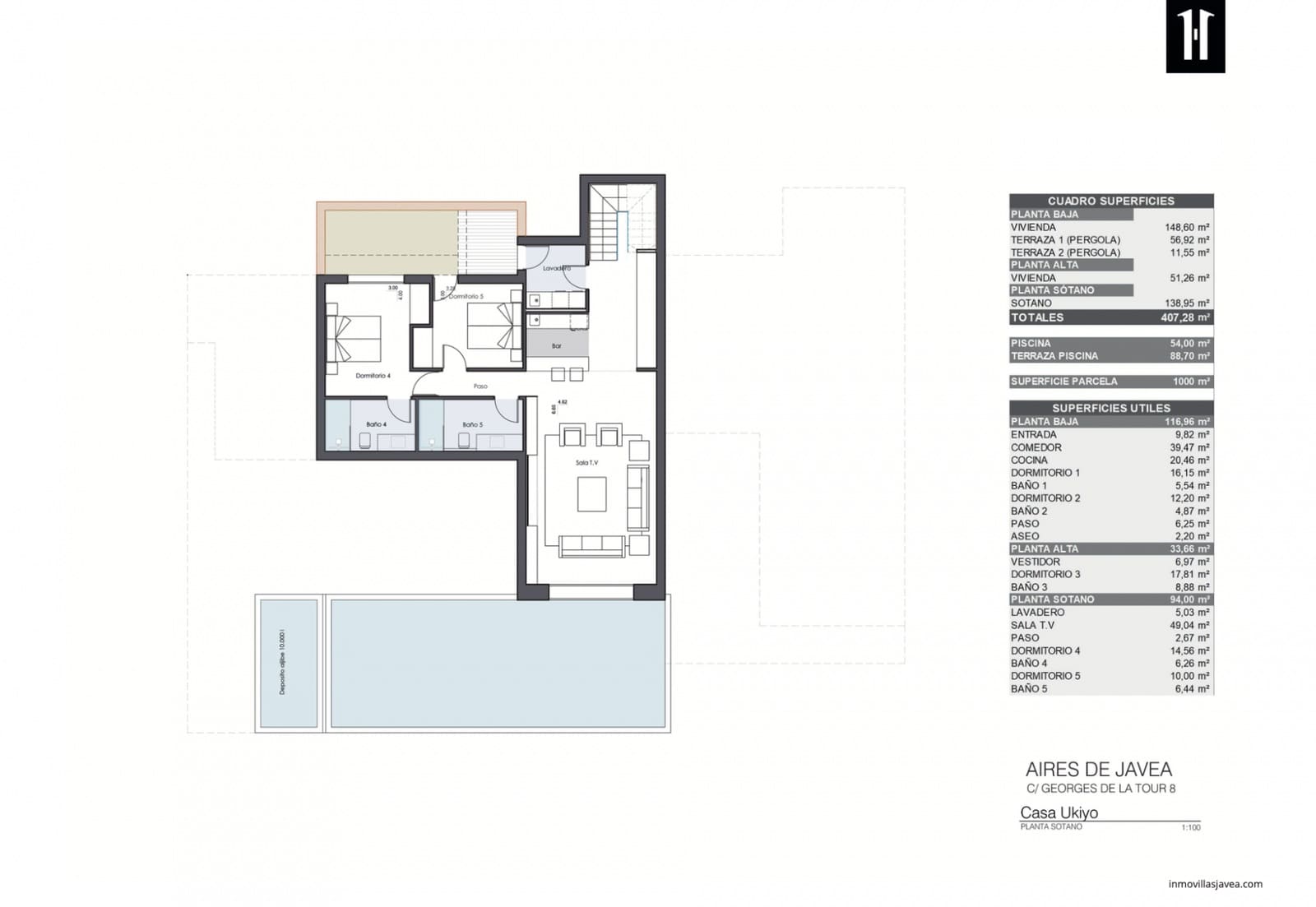 5 chambre Villa/Maison à vendre à Javea / Xabia avec piscine - 2 399 000 € (Ref: 9537441)