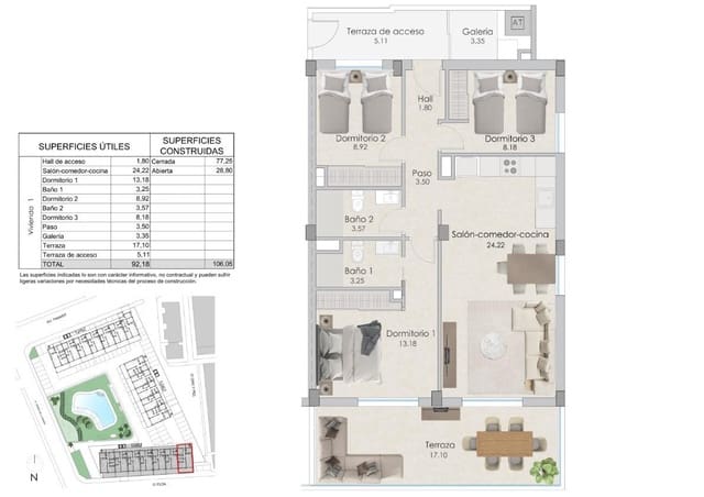 3 chambre Appartement à vendre à Santa Pola - 375 000 € (Ref: 9757944)