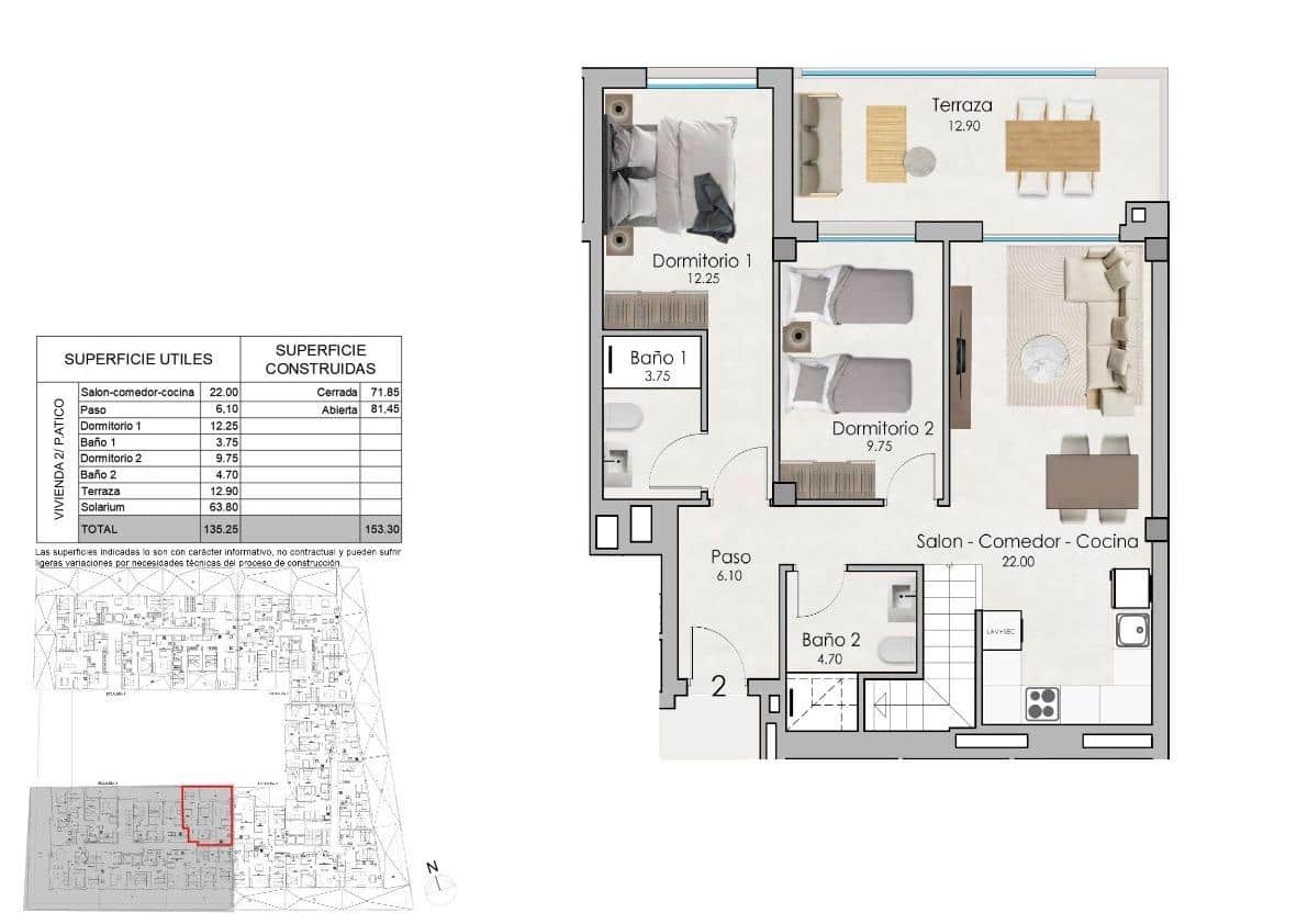 2 soverom Penthouse til salgs i Santa Pola - € 298 000 (Ref: 9757946)