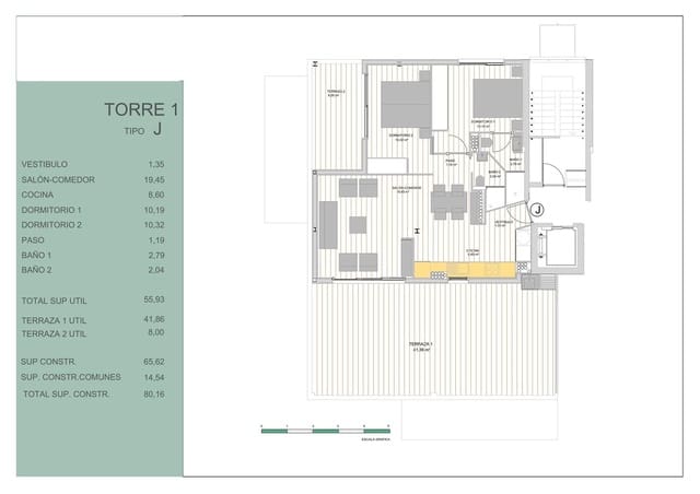 Ático de 2 habitaciones en Guardamar del Segura en venta - 445.000 € (Ref: 9757952)