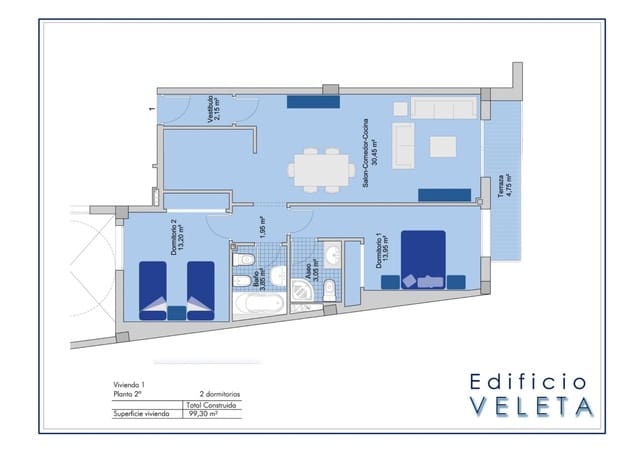 2 chambre Appartement à vendre à San Miguel de Salinas - 165 000 € (Ref: 9757957)