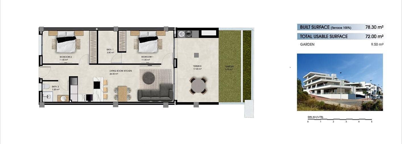 2 chambre Appartement à vendre à El Pinet - 265 000 € (Ref: 9757973)