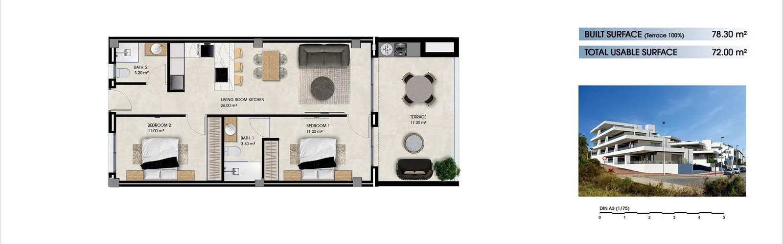 2 chambre Appartement à vendre à El Pinet - 246 000 € (Ref: 9757974)