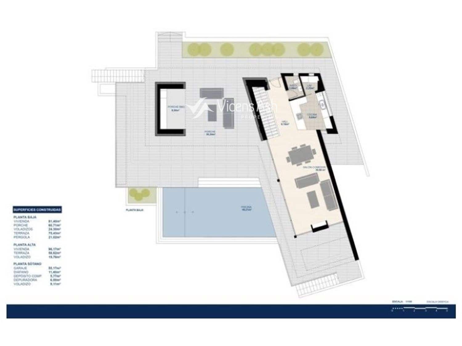 3 soverom Villa til salgs i Javea / Xabia med svømmebasseng garasje - € 1 620 000 (Ref: 9611364)