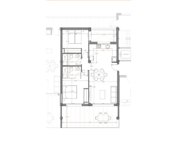 3 slaapkamer Appartement te koop in Los Narejos, Los Alcázares met zwembad garage - € 255.000 (Ref: 6592644)