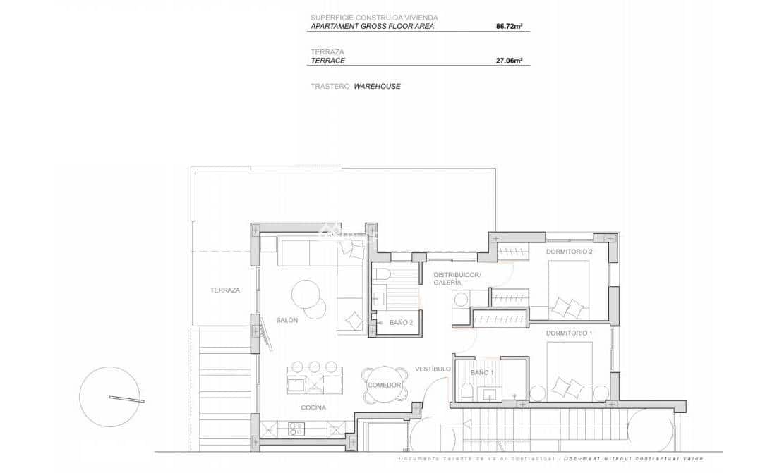 2 bedroom Apartment for sale in Torre-Pacheco with pool garage - € 289,900 (Ref: 8681145)
