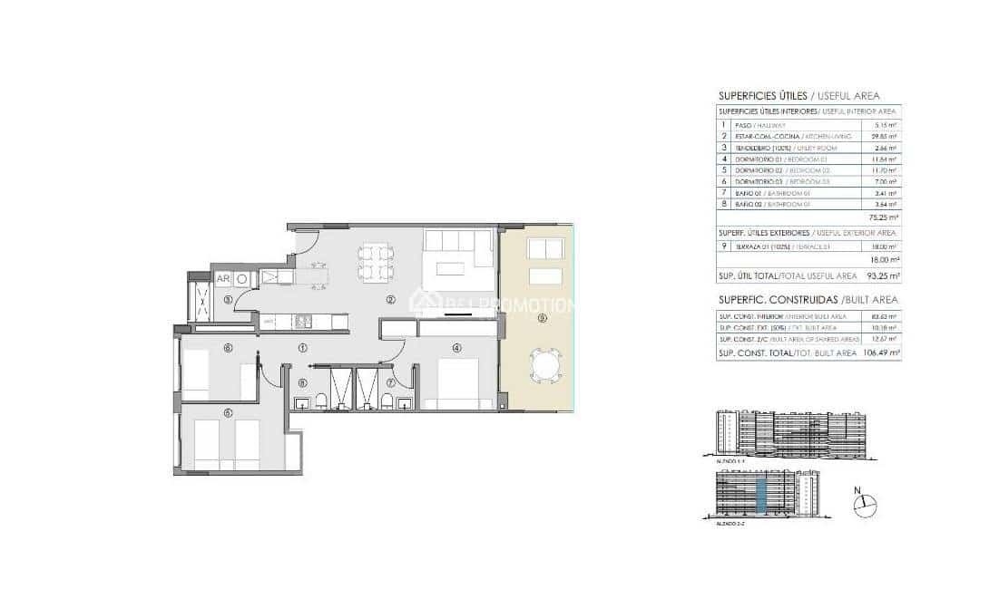 2 chambre Appartement à vendre à Punta Prima avec piscine garage - 289 000 € (Ref: 8681149)