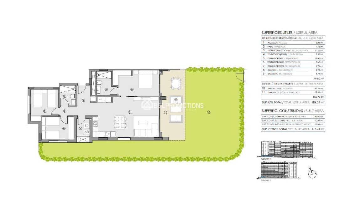 2 chambre Appartement à vendre à Punta Prima avec piscine garage - 289 000 € (Ref: 8681149)