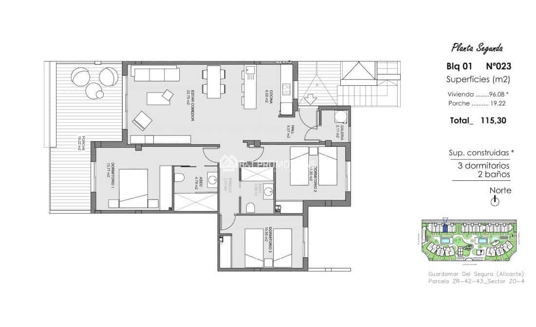 2 Zimmer Apartment zu verkaufen in El Raso mit Pool Garage - 274.000 € (Ref: 8681169)