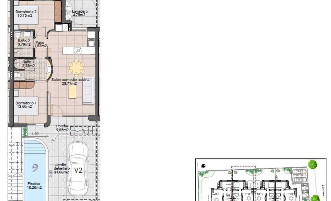 2 quarto Apartamento para venda em Pilar de la Horadada com piscina garagem - 274 900 € (Ref: 8930994)