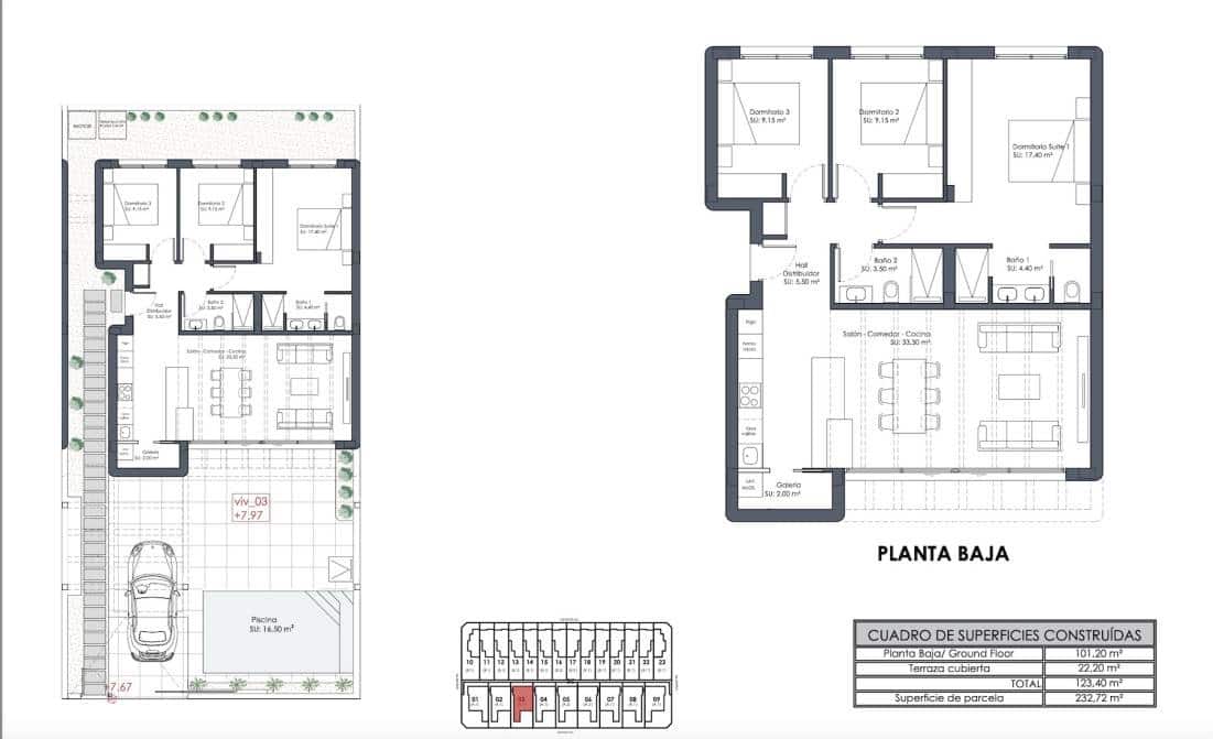 3 makuuhuone Huvila myytävänä paikassa Los Alcazares mukana uima-altaan 
autotalli - 499 900 € (Ref: 8977635)