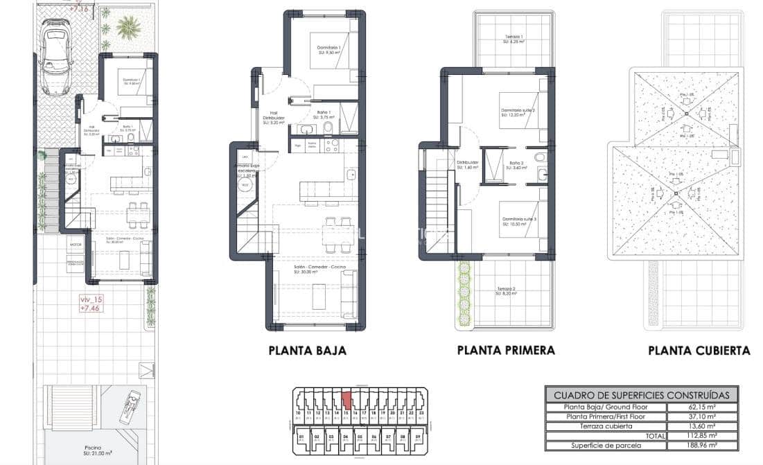 3 bedroom Villa for sale in Los Alcazares with pool garage - € 399,900 (Ref: 8977636)