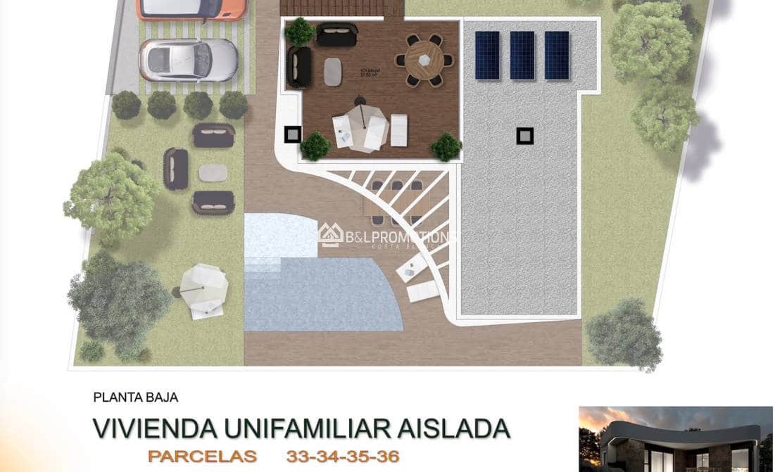 3 Zimmer Villa zu verkaufen in Los Montesinos mit Pool Garage - 499.000 € (Ref: 9004266)