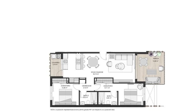 2 slaapkamer Appartement te koop in Torre-Pacheco met zwembad garage - € 336.000 (Ref: 9086496)