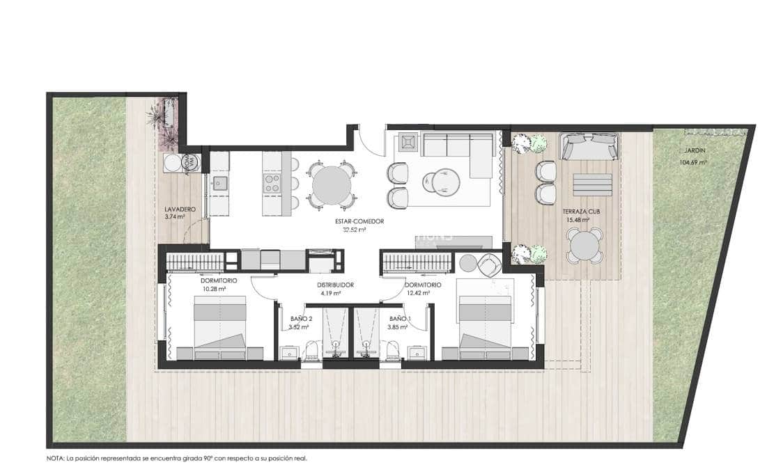 2 slaapkamer Appartement te koop in Torre-Pacheco met zwembad garage - € 336.000 (Ref: 9086496)