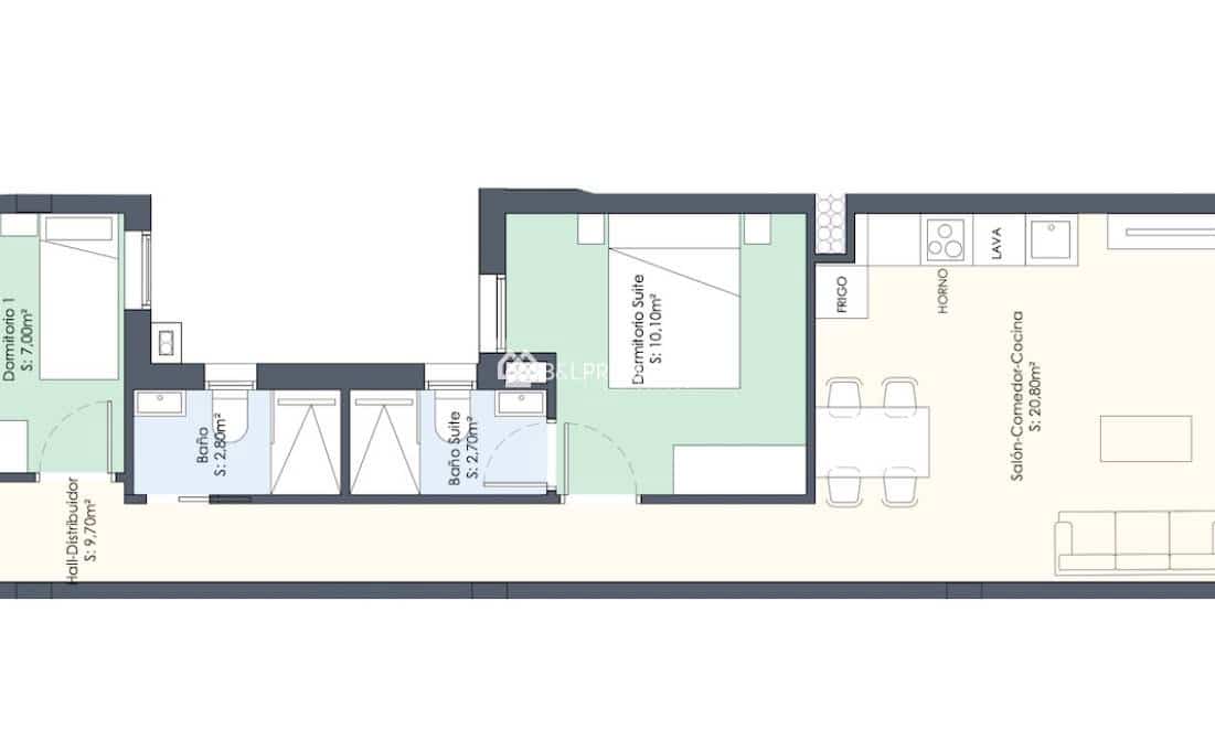 2 makuuhuone Huoneisto myytävänä paikassa Torrevieja mukana uima-altaan 
autotalli - 339 000 € (Ref: 9097601)