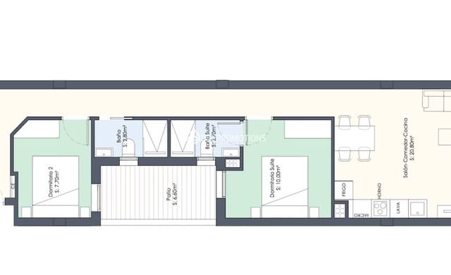 2 slaapkamer Appartement te koop in Playa del Cura, Torrevieja met zwembad garage - € 339.000 (Ref: 9097601)