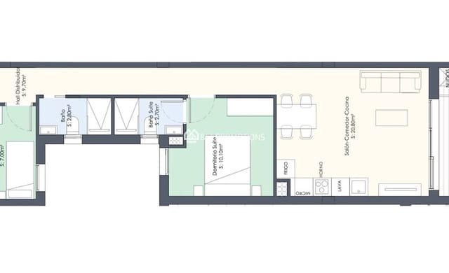 2 slaapkamer Appartement te koop in Playa del Cura, Torrevieja met zwembad garage - € 339.000 (Ref: 9097601)