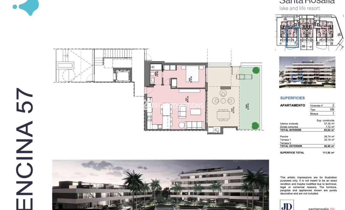 Apartamento de 2 habitaciones en Torre-Pacheco en venta con piscina garaje - 282.000 € (Ref: 9180194)