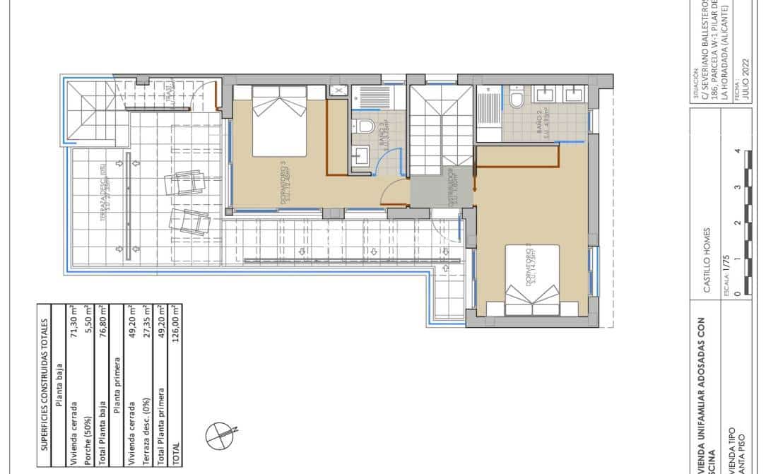3 makuuhuone Huvila myytävänä paikassa Pilar de la Horadada mukana uima-altaan - 399 000 € (Ref: 9238853)