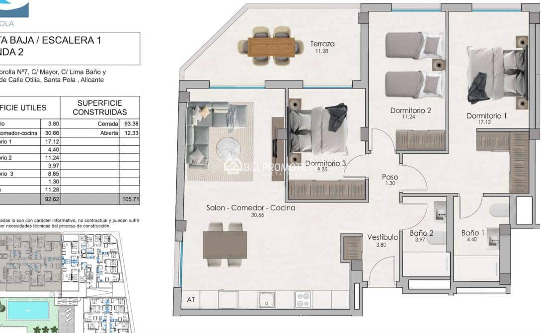 2 bedroom Apartment for sale in Gran Alacant with pool garage - € 245,000 (Ref: 9850738)