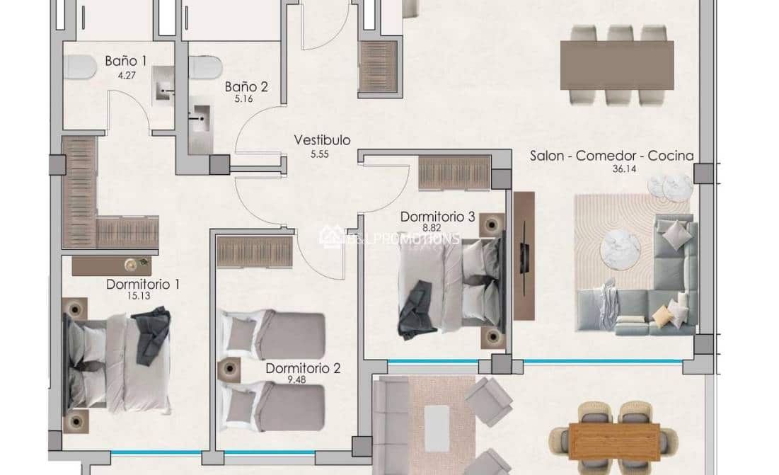 2 bedroom Apartment for sale in Gran Alacant with pool garage - € 245,000 (Ref: 9850738)