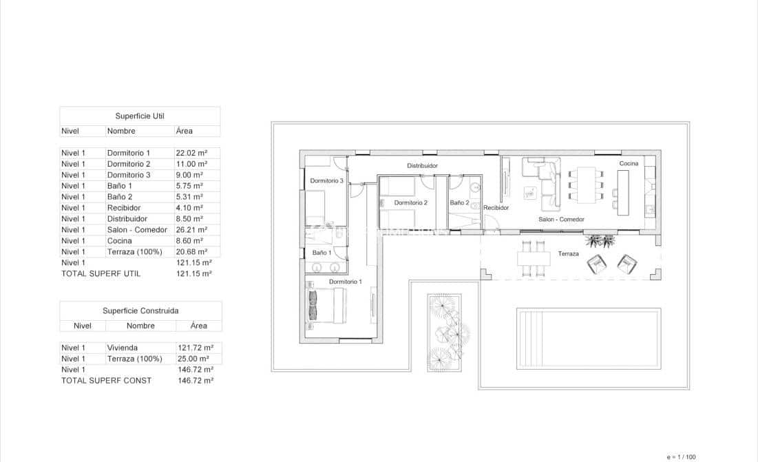 Chalet de 2 habitaciones en La Romana en venta con piscina garaje - 376.000 € (Ref: 9873514)
