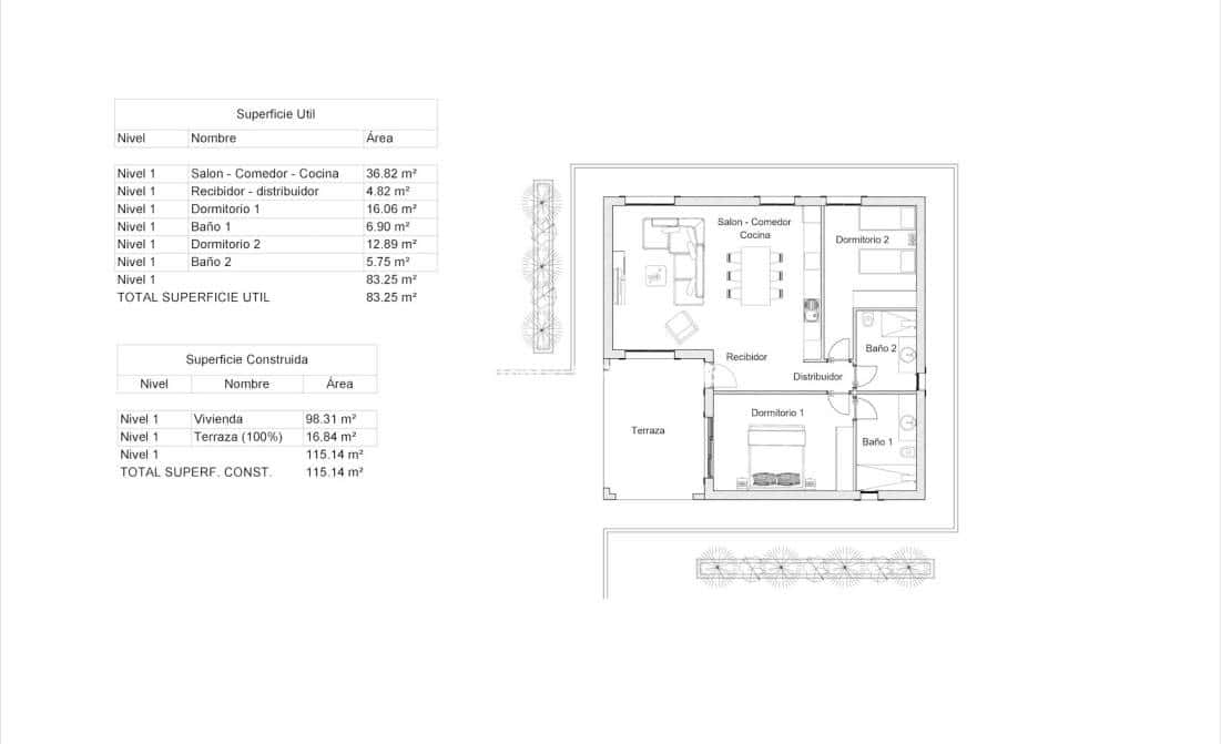 2 camera da letto Villa in vendita in Hondon de las Nieves con piscina garage - 382.000 € (Rif: 9873515)