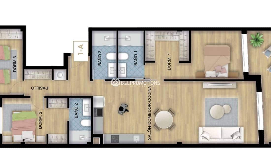 3 sovrum Lägenhet till salu i Torrevieja med pool - 335 000 € (Ref: 9873518)