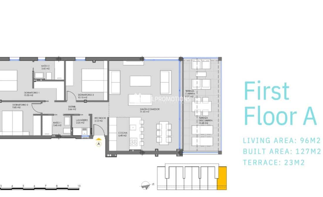 Apartamento de 2 habitaciones en Mar de Cristal en venta con piscina garaje - 305.000 € (Ref: 9922994)