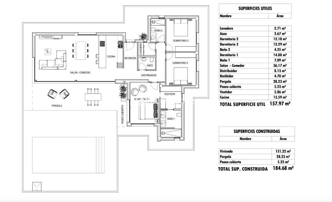3 bedroom Villa for sale in La Romana with pool garage - € 461,000 (Ref: 9971746)