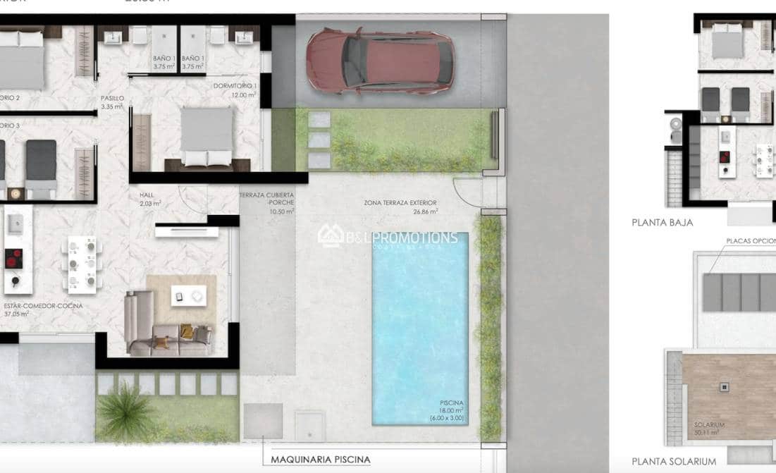 3 slaapkamer Villa te koop in Ciudad Quesada met zwembad garage - € 549.000 (Ref: 9999412)