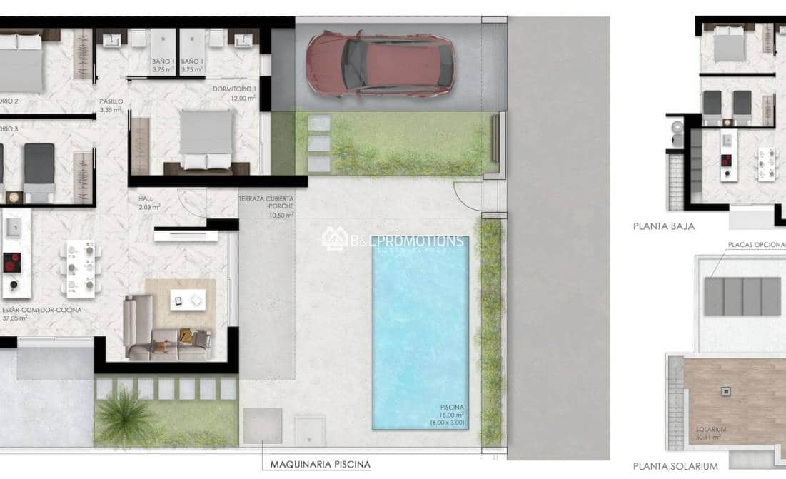 3 slaapkamer Villa te koop in Ciudad Quesada met zwembad garage - € 549.000 (Ref: 9999412)