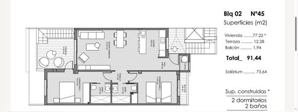 2 chambre Appartement à vendre à El Raso, Guardamar del Segura - 274 000 € (Ref: 8182406)