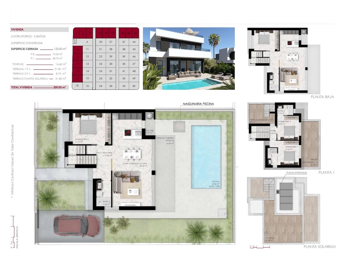 3 bedroom Villa for sale in Ciudad Quesada with pool - € 555,000 (Ref: 8723157)