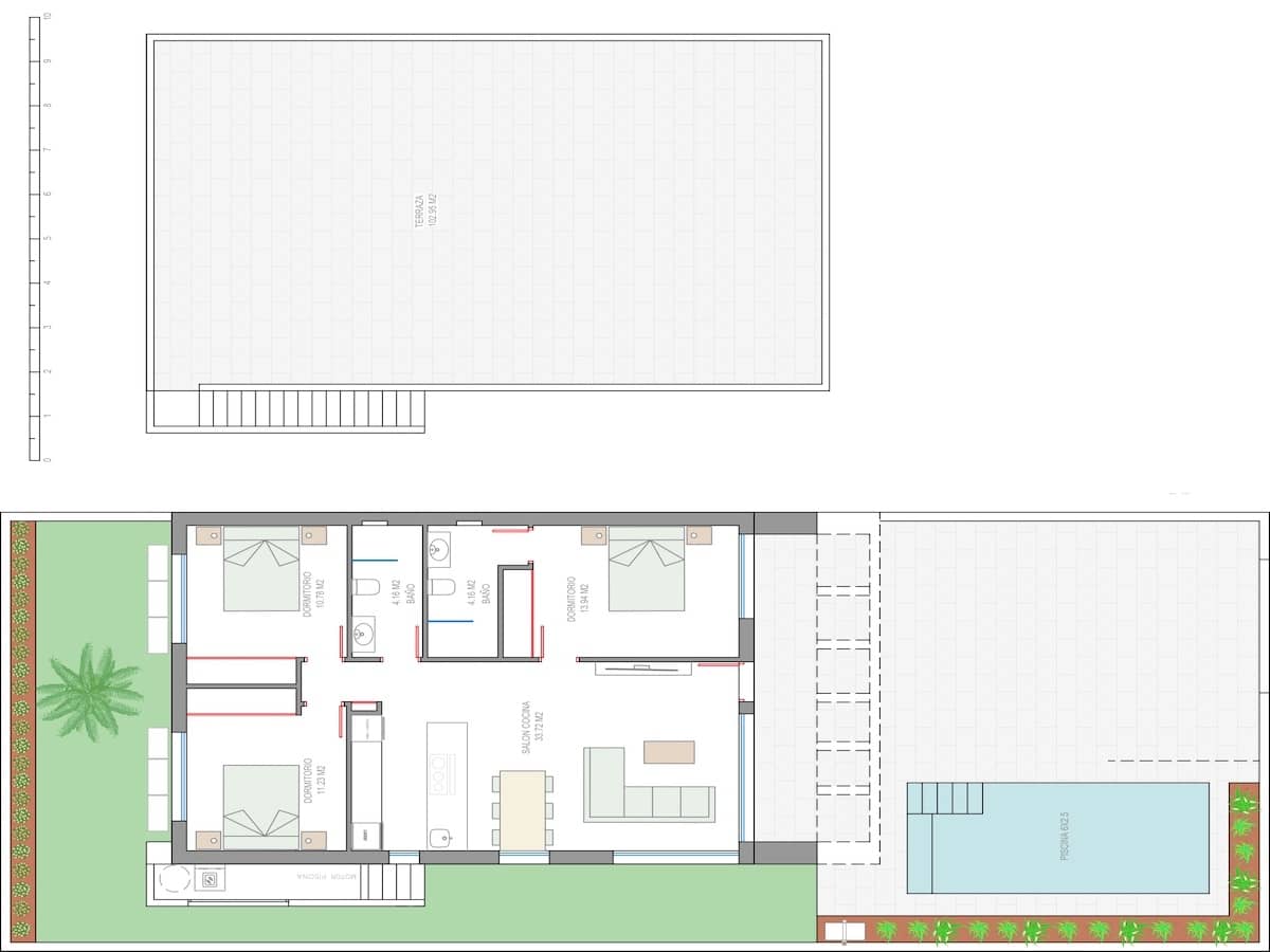 3 bedroom Villa for sale in Los Alcazares with pool - € 489,900 (Ref: 8800111)