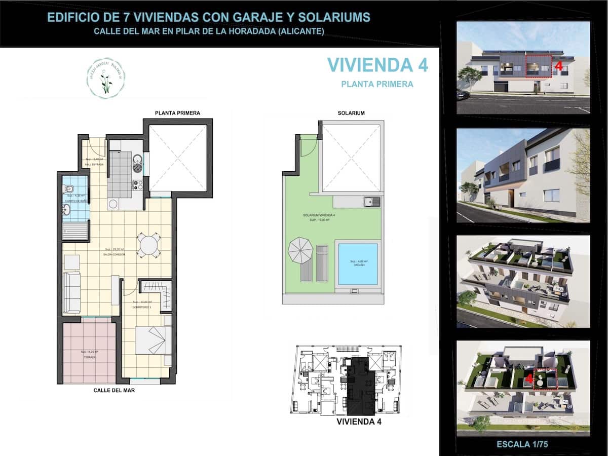 1 bedroom Apartment for sale in Pilar de la Horadada - € 185,000 (Ref: 9272906)