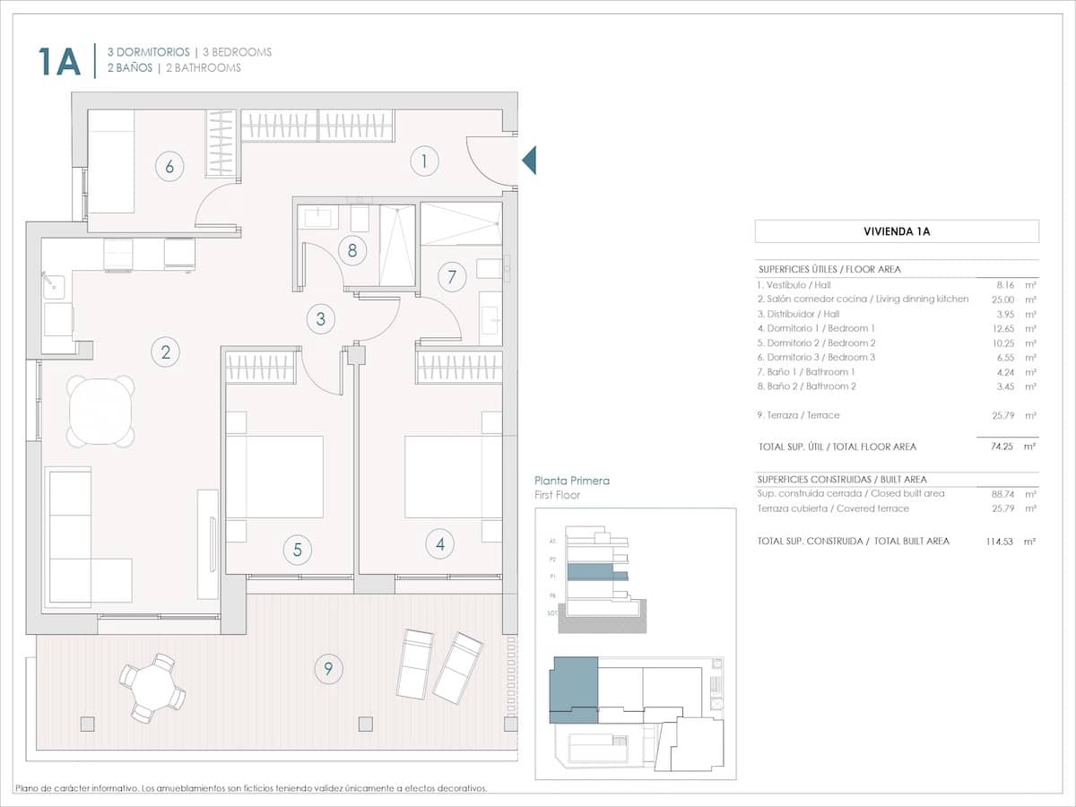 3 camera da letto Appartamento in vendita in Benijofar - 294.000 € (Rif: 9841432)