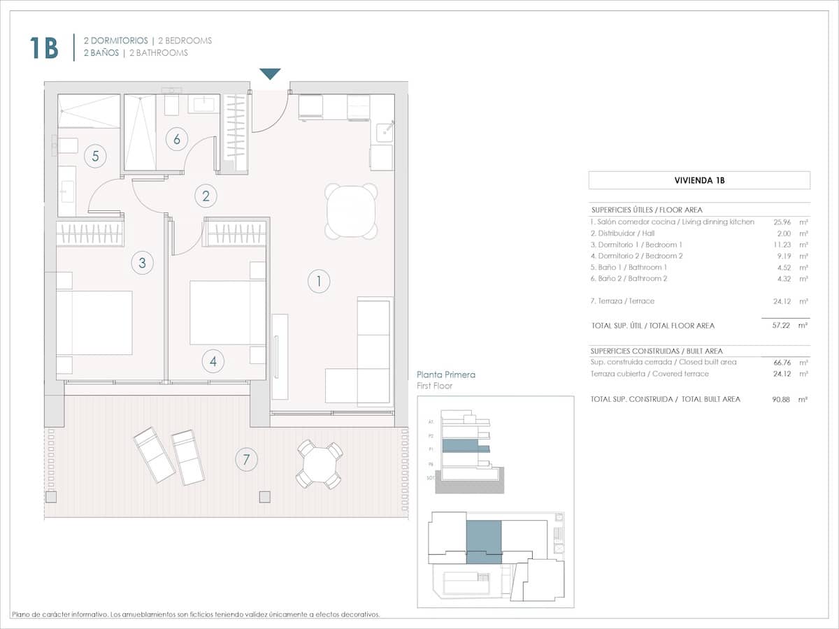 2 makuuhuone Huoneisto myytävänä paikassa Benijofar - 285 000 € (Ref: 9841433)