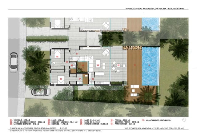 3 sovrum Villa till salu i Monforte del Cid - 895 000 € (Ref: 9148903)