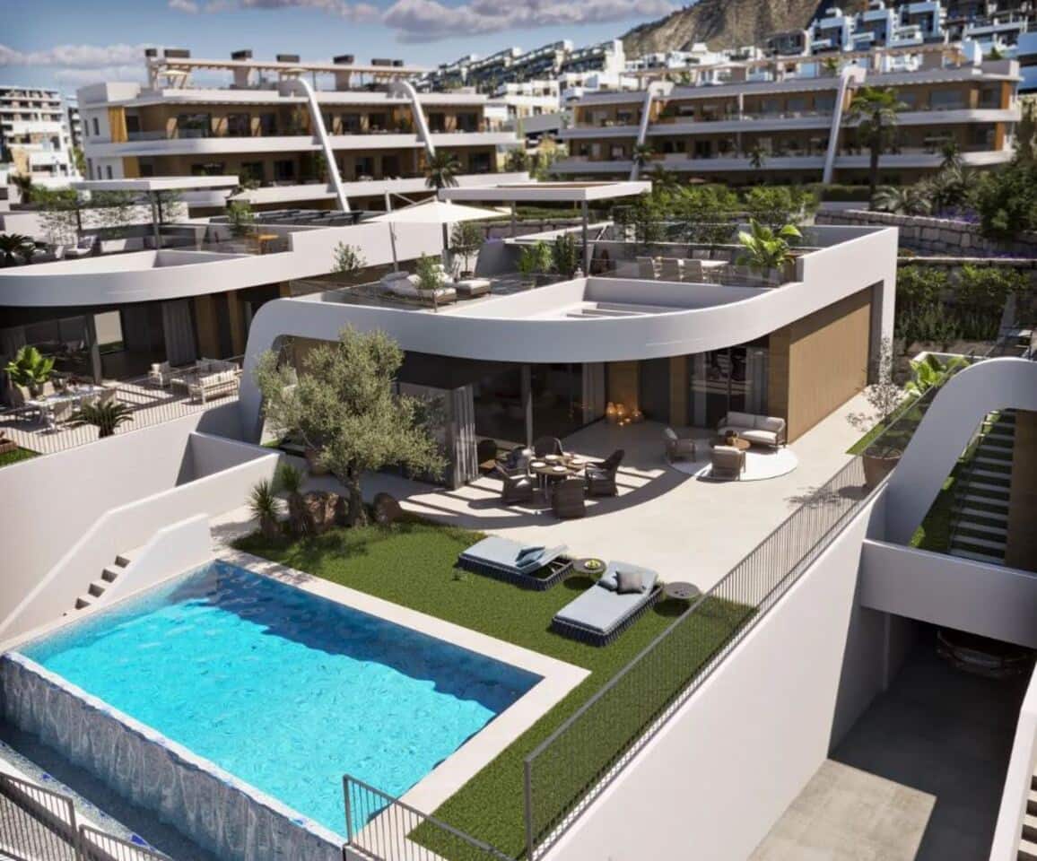 2 makuuhuone Huoneisto myytävänä paikassa Finestrat mukana uima-altaan - 375 000 € (Ref: 9148908)