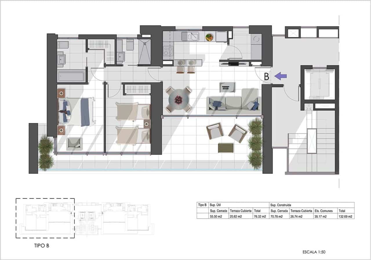 2 soveværelse Lejlighed til salg i Benidorm - € 255.000 (Ref: 9148916)