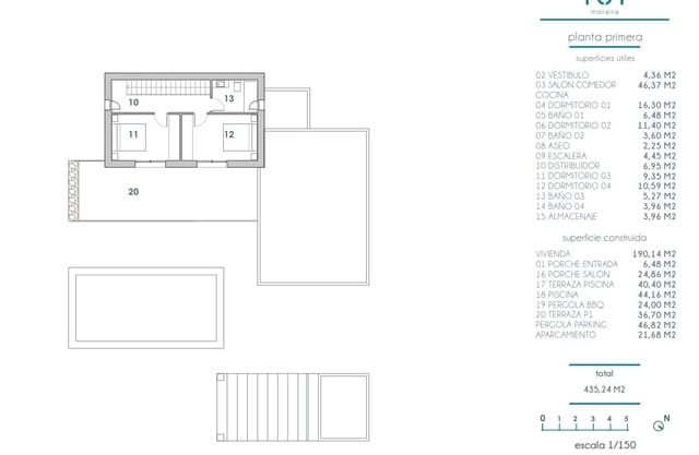 4 sovrum Villa till salu i Pinar del Advocat - Cometa, Teulada-Moraira med pool garage - 1 549 000 € (Ref: 9182896)