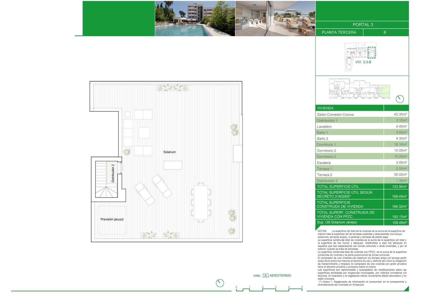 3 soverom Penthouse til salgs i Estepona med svømmebasseng garasje - € 750 000 (Ref: 9290314)