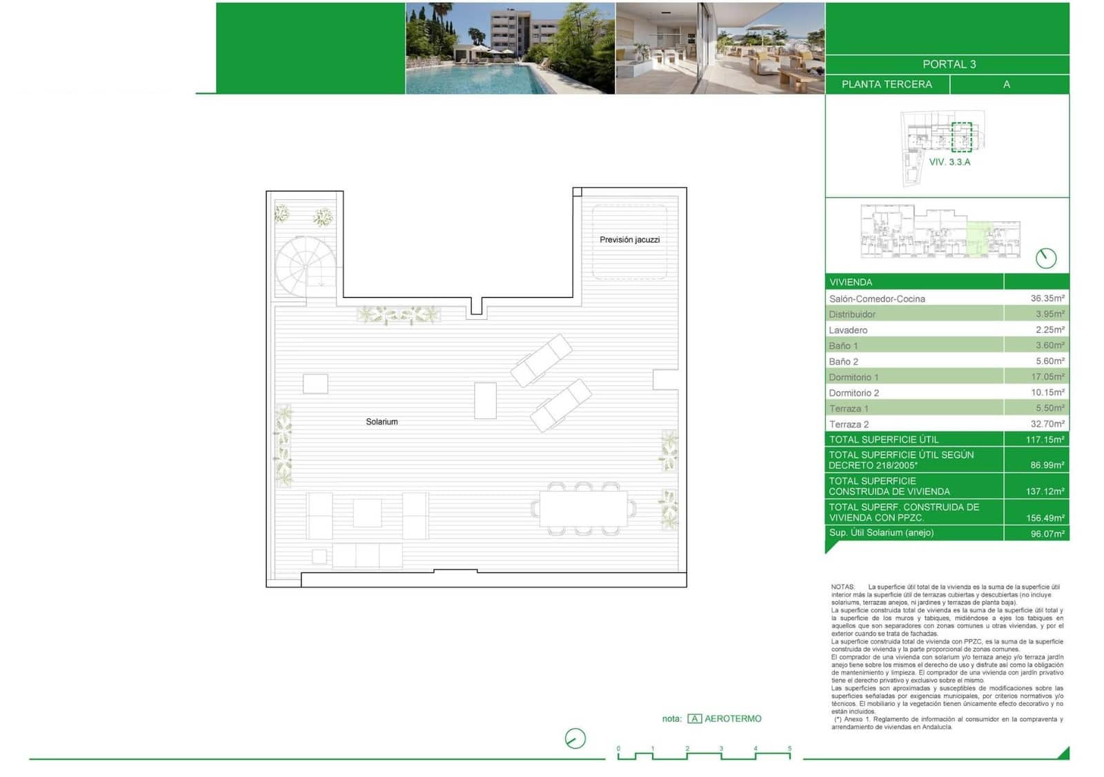 2 soverom Penthouse til salgs i Estepona med svømmebasseng garasje - € 695 000 (Ref: 9290315)