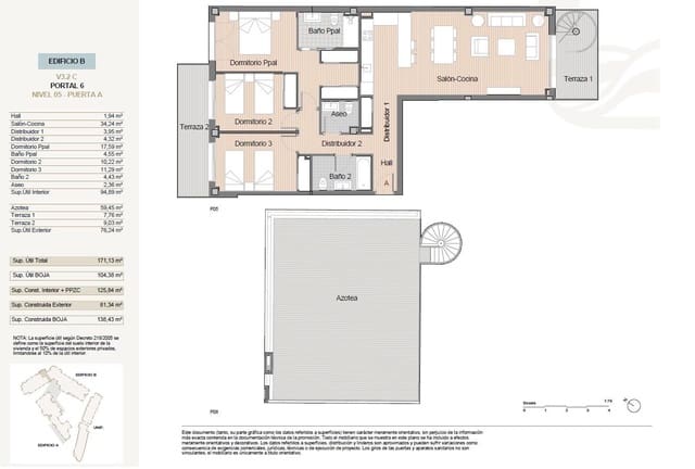 3 soverom Penthouse til salgs i Zona Calvario, Estepona med svømmebasseng garasje - € 656 000 (Ref: 9374321)