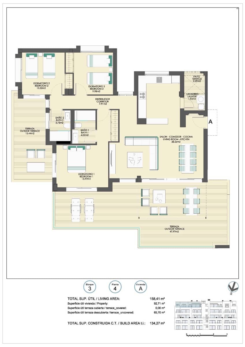 3 soverom Penthouse til salgs i Casares med svømmebasseng garasje - € 715 000 (Ref: 9382570)