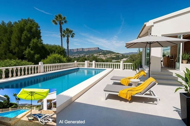 4 chambre Villa/Maison à vendre à Canuta, Calpe / Calp avec piscine garage - 590 000 € (Ref: 9452624)