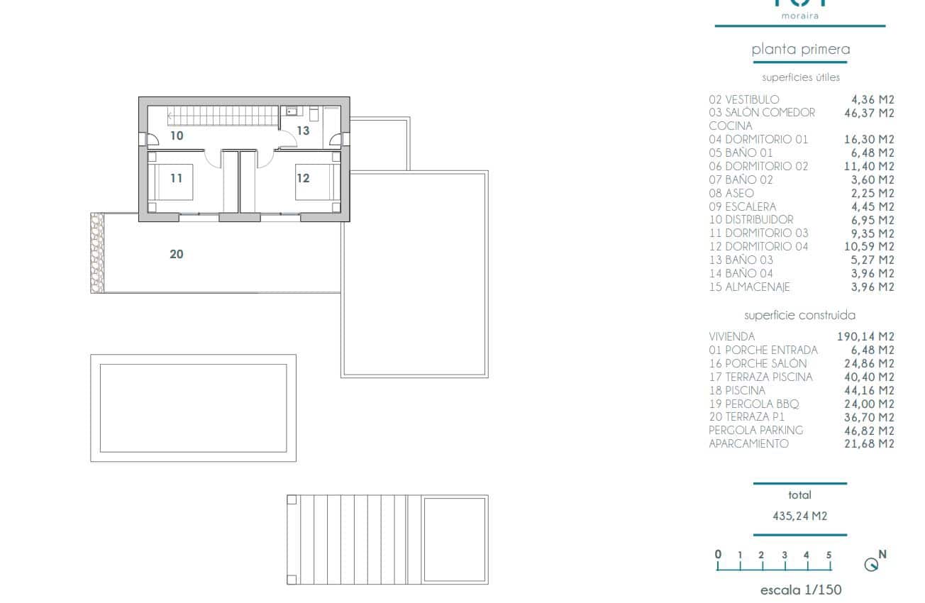 4 sovrum Villa till salu i Moraira med pool garage - 1 549 000 € (Ref: 9452640)