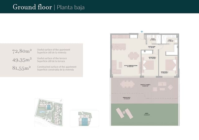 2 soverom Leilighet til salgs i El Padrón, Estepona med svømmebasseng - € 520 000 (Ref: 9533001)